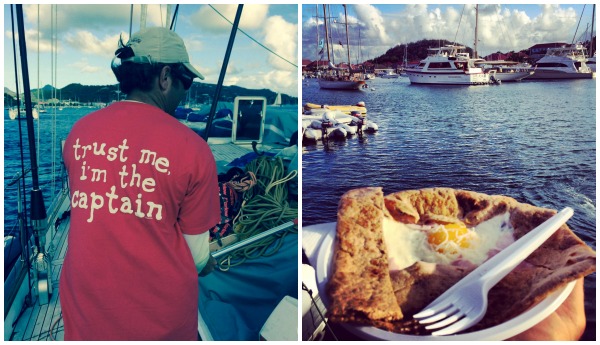 Pirate enjoying a birthday filled with french crepes and warm St. Barth wind 