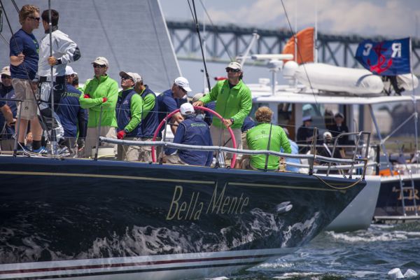 Bella Mente at the 2012 NYYC Annual Regatta presented by Rolex. It was the first event that the team competed in on the current boat. (Photo Credit Billy Black) 