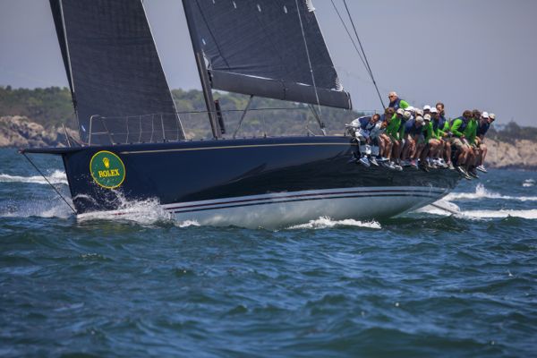 Bella Mente at the 2012 NYYC Annual Regatta presented by Rolex. It was the first event that the team competed in on the current boat. (Photo Credit Billy Black) 