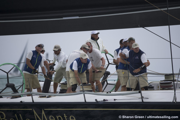 Owner Hap Fauth at the helm during day two of Quantum Key West Race Week (Photo Credit: Ultimate Sailing/Sharon Green) 