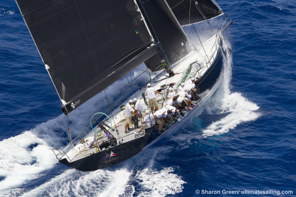 Bella Mente in day two of racing at Les Voiles de St. Barth (Photo Credit: Sharon Green) 