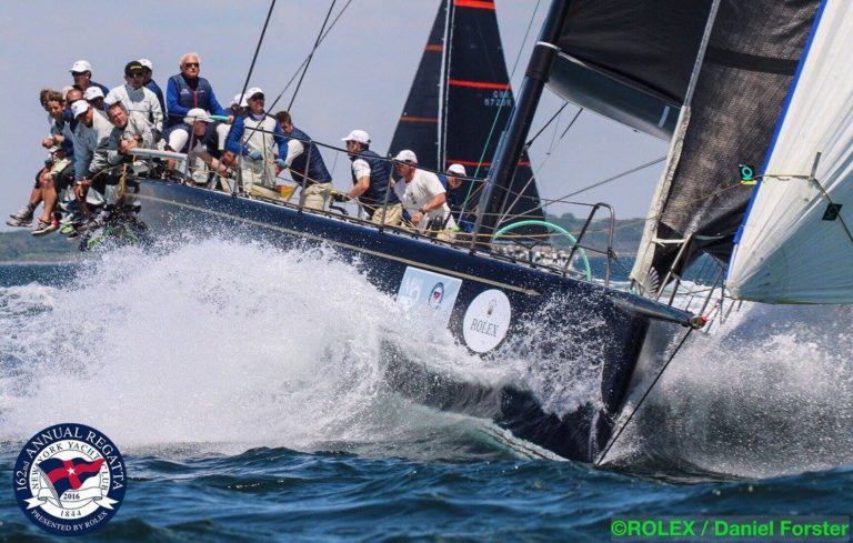 Maxi 72 Bella Mente with Owner/Driver Hap Fauth at the helm during NYYC Annual Regatta on Sunday, June 12