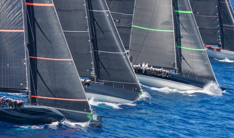 The Maxi 72 Fleet during day two of racing (Photo Credit: ROLEX / Carlo Borlenghi) 